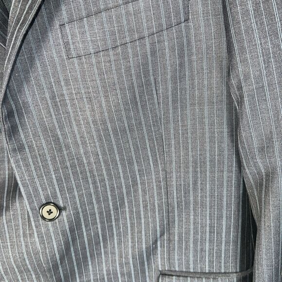 Hickey Freeman Sport Coat Suit Jacket Blue Pinstripe Blazer 40s Wool - Picture 5 of 10